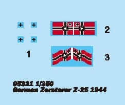 Trumpeter 1/350 German Zerstorer Z-25 1944