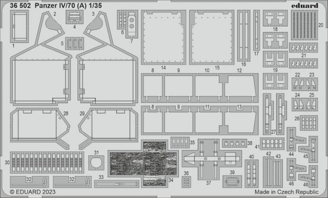 Eduard 1/35 Detaljsett Panzer IV/70 (A) (for Tamiya kit)