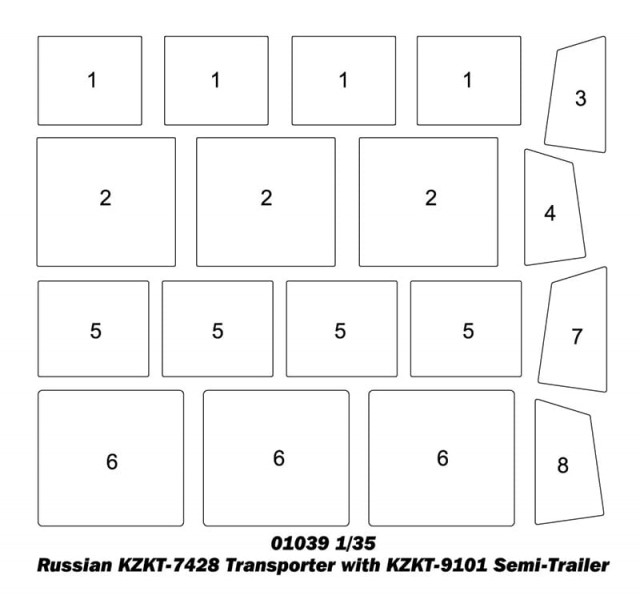 Trumpeter 1/35 Russian KZKT-7428 Transporter with KZKT-9101 Semi-Trailer