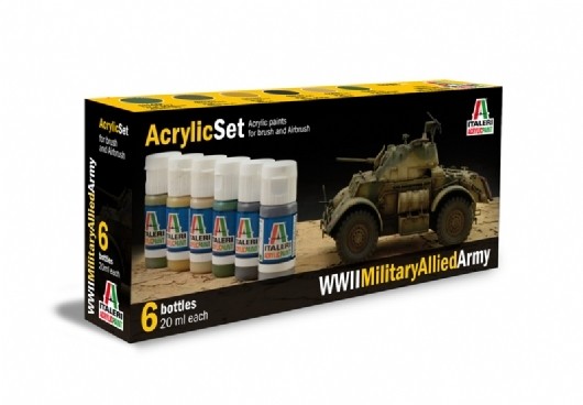 Italeri Arcylic Set WWII Military Allied Army (6stk. 20ml)