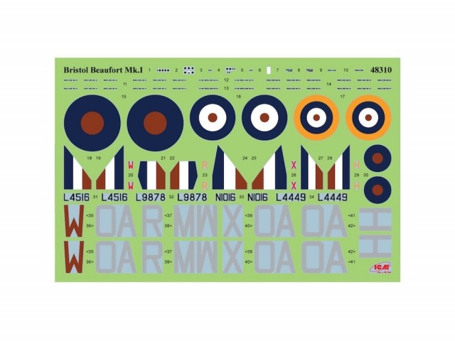 ICM 1/48 Bristol Beaufort Mk.I WWII British Torpedo-Bomber