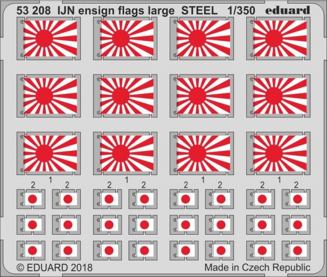 Eduard 1/350 IJN Ensign Flags Large Steel