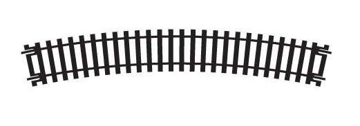 Hornby H0 1/87 Singel Sving 3rd Radius (1 stk.) R608