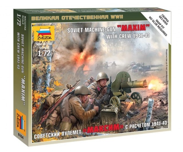 Zvezda 1/72 Soviet Machine Gun Maxim with Crew 1941-1943