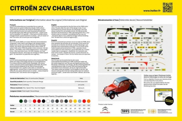 Heller Startsett 1/24 Citroen 2 CV Charleston