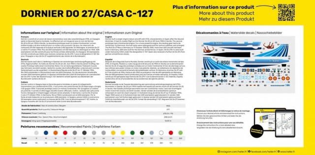 Heller 1/72 Dornier Do 27/Casa C-127