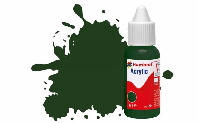 Humbrol Akryl No 3 Brunswick Green - Blank 14ml Dropper Bottle