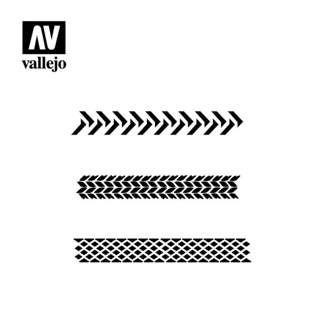 Vallejo Stencils Tyre Markings 1/35