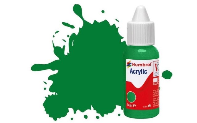 Humbrol Akryl No 2 Emerald - Blank 14ml Dropper Bottle