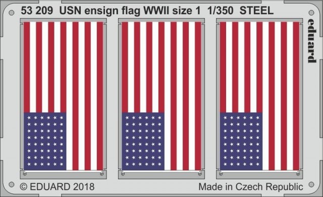 Eduard 1/350 USN ensign flat WWII size 1 Steel