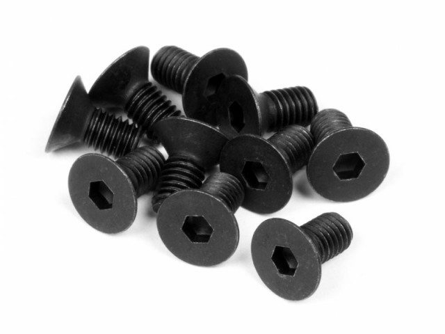 Z081 HPI Flat Head Screw M3x6mm (Hex Socket/10 stk.)