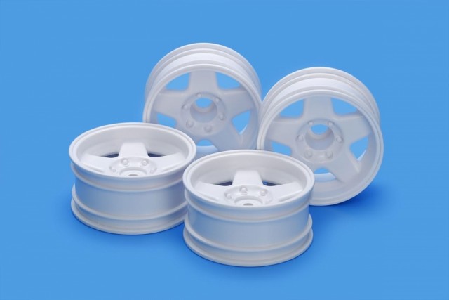 22077 Tamiya The Hornet 1-Piece Large Diameter Wheels (Front and Rear)