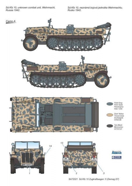 Special Hobby 1/72 Sd.Kfz 10 Zugkraftwagen 1t (Demag D7)