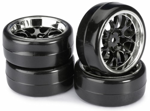 Absima Dekk 1:10 Drift LP Comb/Profile B Black/Chrome (4 stk.)