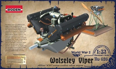 Roden 1/32 WW1 Wolseley W4A Viper Engine 200hp