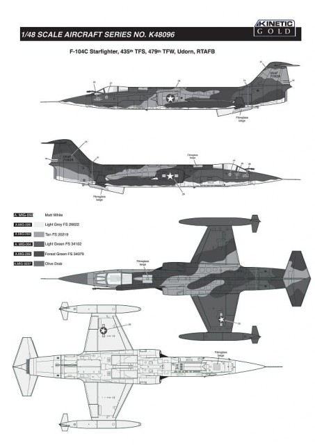 Kinetic Model Kit 1/48 F-104A/C USAF Starfighter