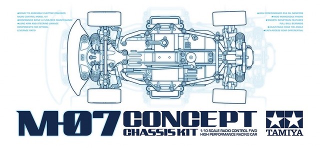 Tamiya RC byggesett 1/10 M-07 Concept Chassis Kit