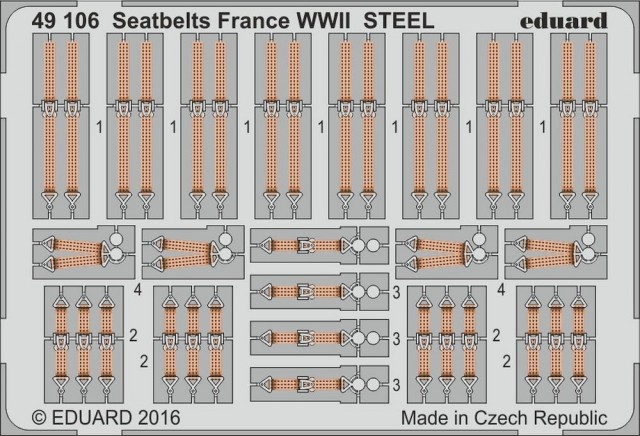 Eduard 1/48 Big Ed Seatbelts WWII Allied AF STEEL