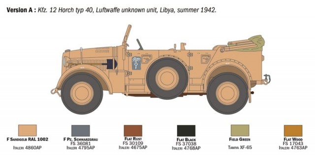Italeri 1/35 Kfz. 12 Horch 901 Typ Frühen Ausf.
