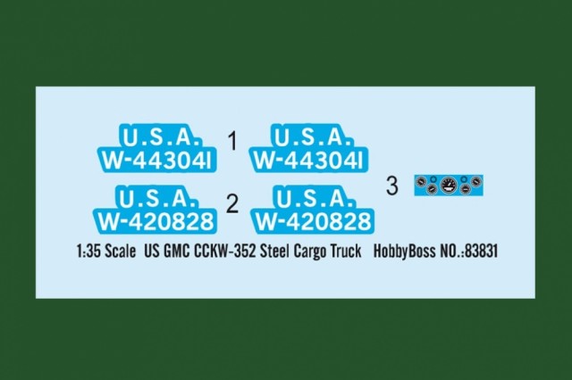 HobbyBoss 1/35 US GMC CCKW-352 Steel Cargo Truck