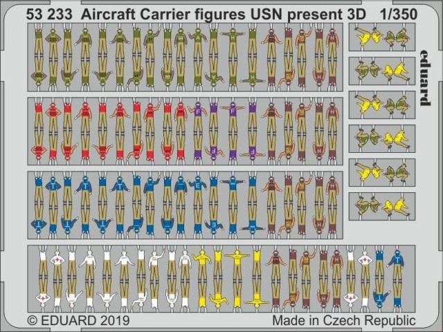 Eduard 1/350 Aircraft Carrier figures USN present 3D