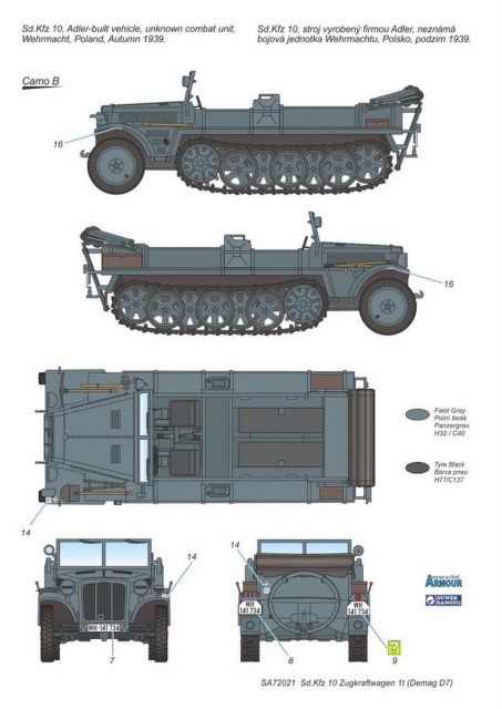 Special Hobby 1/72 Sd.Kfz 10 Zugkraftwagen 1t (Demag D7)