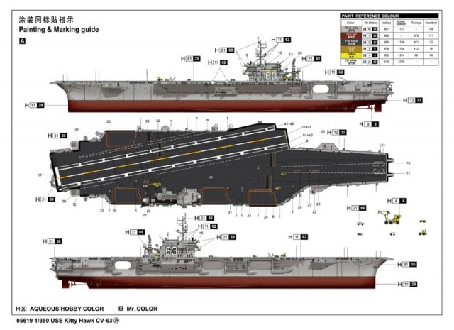 Trumpeter 1/350 USS Kitty Hawk CV-63