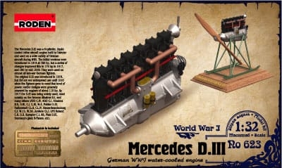 Roden 1/32 WW1 Mercedes D.III Engine