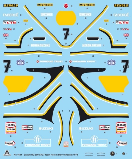 Italeri 1/9 Suzuki RG 500 XR27 - Team Heron Barry Sheene 1978