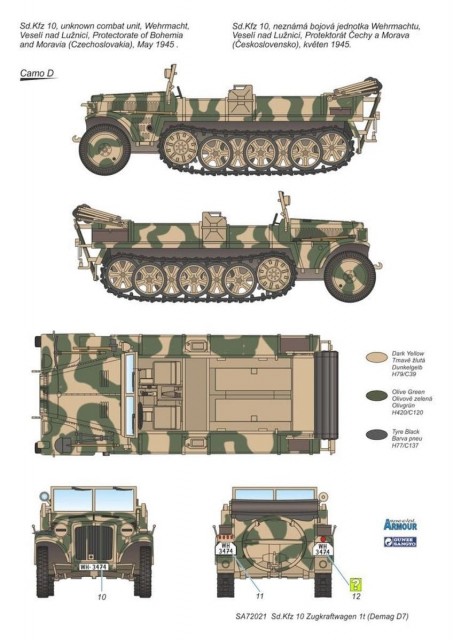 Special Hobby 1/72 Sd.Kfz 10 Zugkraftwagen 1t (Demag D7)