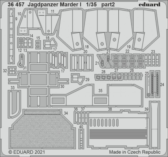 Eduard 1/35 Detaljsett Jagdpanzer Marder I (for Tamiya kit)