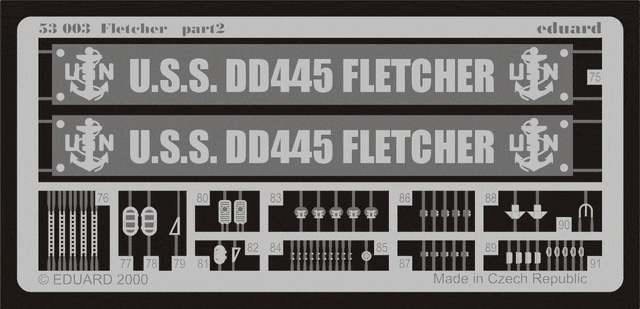 Eduard 1/350 Detaljsett DD-445 Fletcher (for Tamiya kit)