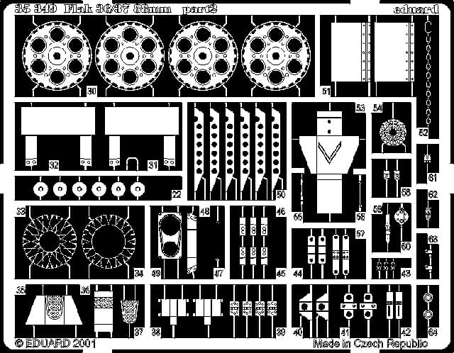 Eduard 1/35 Detaljsett Flak 36/37 88mm (for Tamiya kit)
