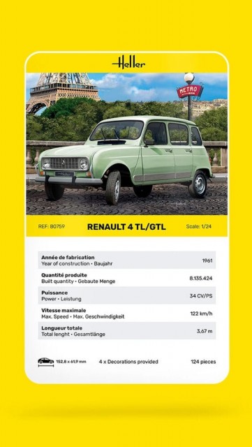 Heller 1/24 Renault 4 TL/GTL