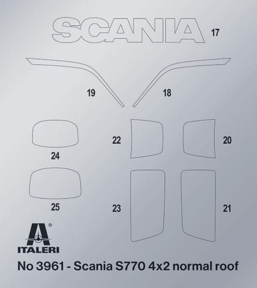 Italeri 1/24 Scania 770 S V8 White Cab