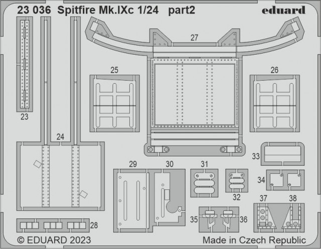Eduard 1/24 Detaljsett Spitfire Mk.IXc (for Airfix Kit)