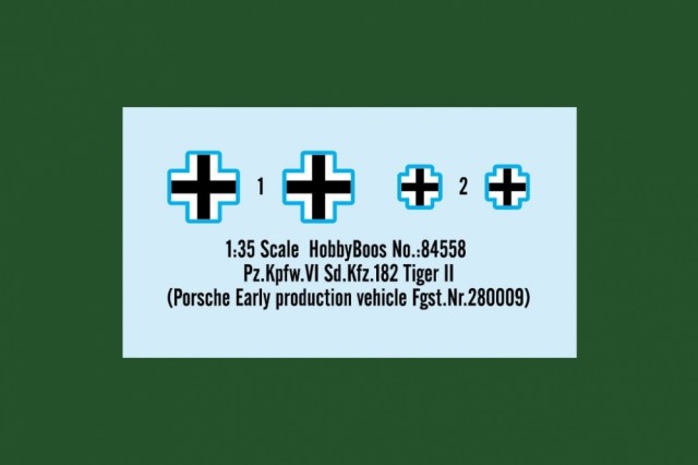 HobbyBoss 1/35 Pz.Kpfw.VI Sd.Kfz.182 Tiger II (Porsche Early production vehicle Fgst.Nr.280009)