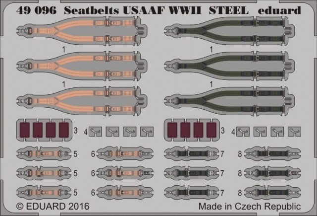 Eduard 1/48 Big Ed Seatbelts WWII Allied AF STEEL