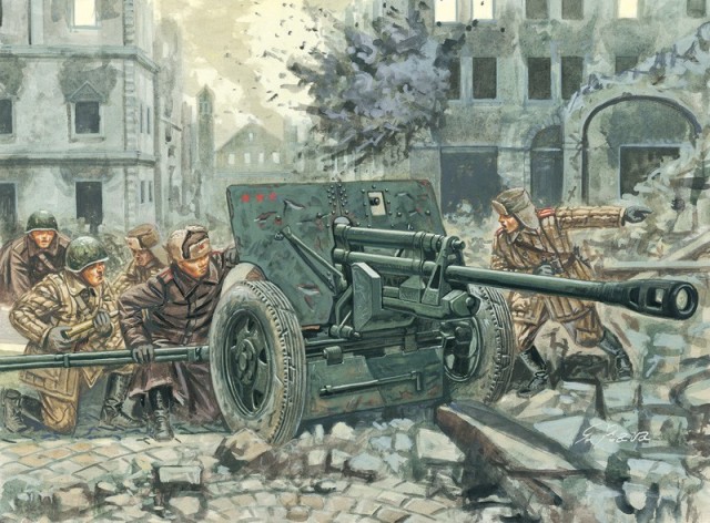 Italeri 1/72 Russian ZIS 3 AT Gun w/Servants No 6097