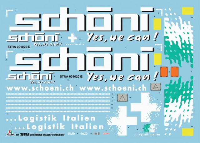 Italeri 1/24 Curtainside Trailer "Schoeni.ch"