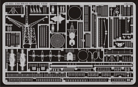 Eduard 1/350 Detaljesett USS BB-63 Missouri (for Tamiya kit)