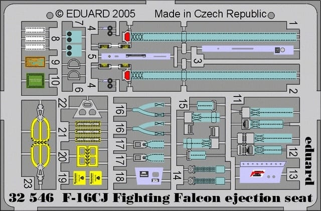 Eduard 1/32 Detaljsett F-16CJ ejection seat