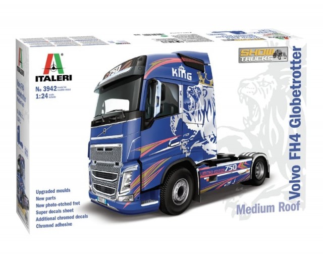 Italeri 1/24 Volvo FH4 Globetrotter Medium Roof Show Trucks