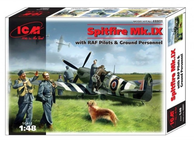ICM 1/48 Spitfire Mk.IX with RAF Pilots and Ground Personnel