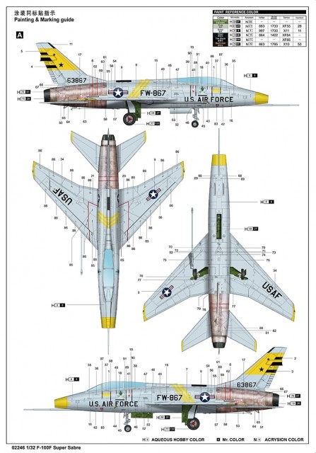 Trumpeter 1/32 F-100F Super Sabre