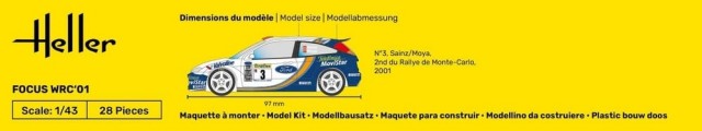 Heller Startsett 1/43 Ford Focus WRC´01